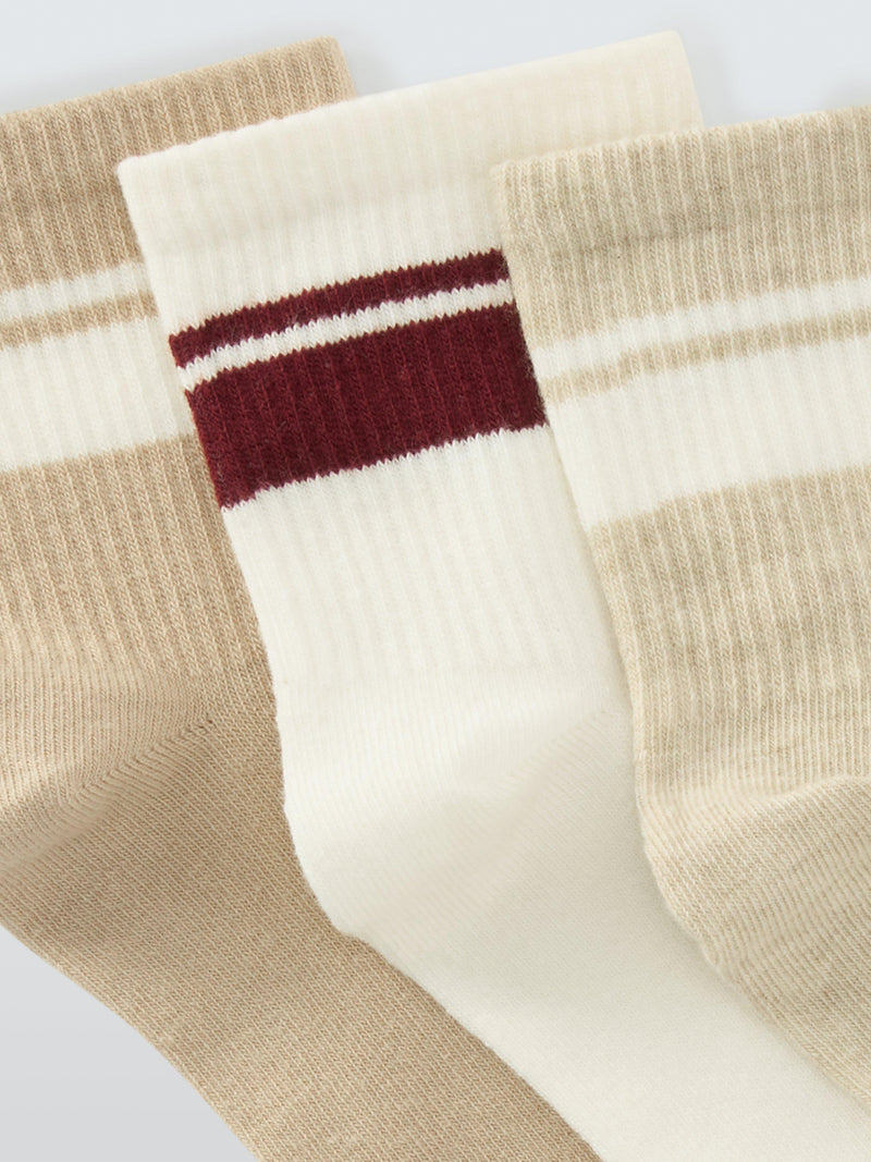 John Lewis tube socks pack of 3 neutral one size, imported from the UK