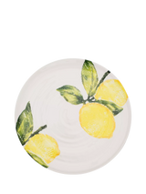 John Lewis BlissHome Lemons Earthenware Round Platter, Yellow, 36cm- Buy online at McGrocer