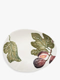 BlissHome fig earthenware serving bowl 32.5cm, purple multi - British product