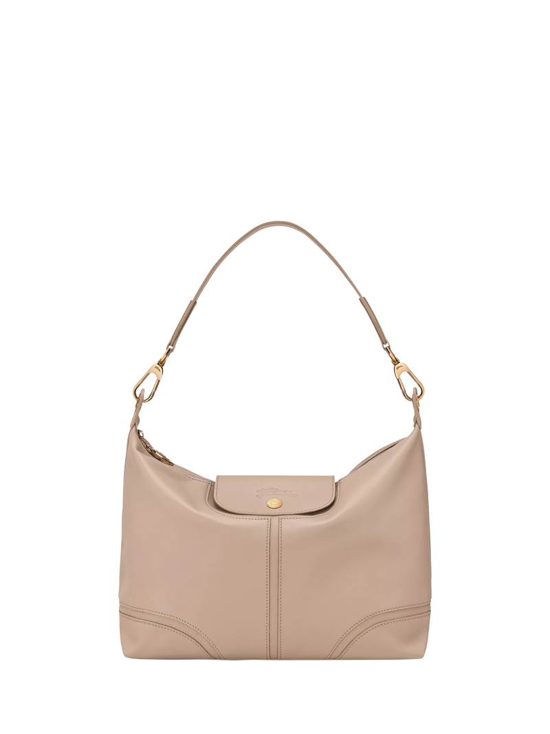 Longchamp Le Pliage Xtra leather shoulder bag in trench, imported from the UK