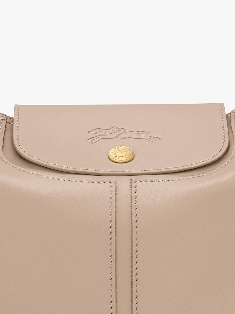 Longchamp Le Pliage Xtra leather shoulder bag in trench, imported from the UK