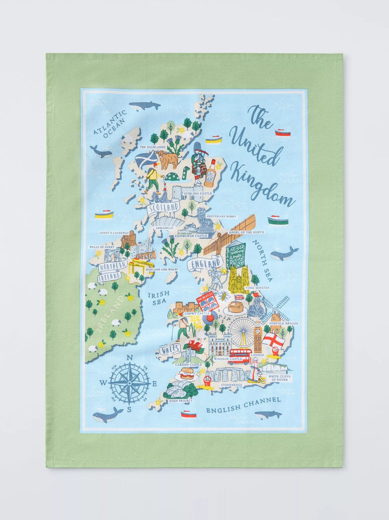Ulster Weavers UK landmarks cotton tea towel 70x50cm, UK version
