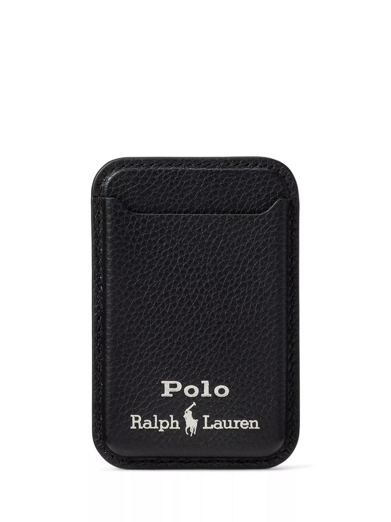 Ralph Lauren black leather card case with MagSafe (British brand)