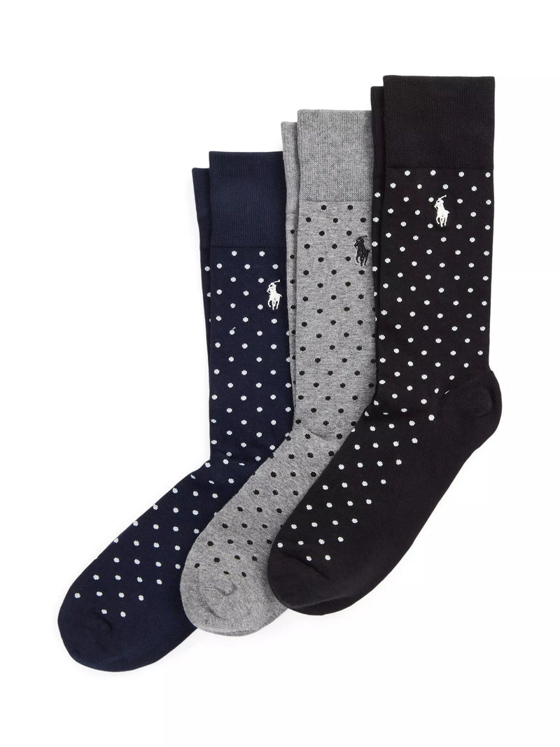 Ralph Lauren crew socks blue navy pack of 3, imported from the UK