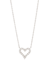 John Lewis Tiffany & Co. Pre-loved Round Brilliant Cut Diamond Platinum Hearts Mini Pendant Necklace- Buy online at McGrocer
