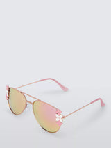 John Lewis John Lewis Kids Flower Mirrored Aviator Sunglasses, Pink- Buy online at McGrocer