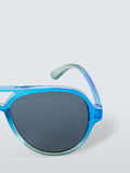 John Lewis Kids' Ombre Aviator Sunglasses blue, imported from the UK