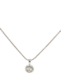 Vintage Fine Jewellery diamond pendant 9ct white gold snake link 0.25ct, UK version