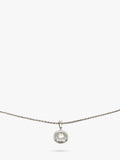 Vintage Fine Jewellery diamond pendant 9ct white gold snake link 0.25ct, UK version