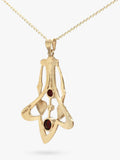 Vintage Fine Jewellery 9ct gold garnet pearl pendant (British brand)