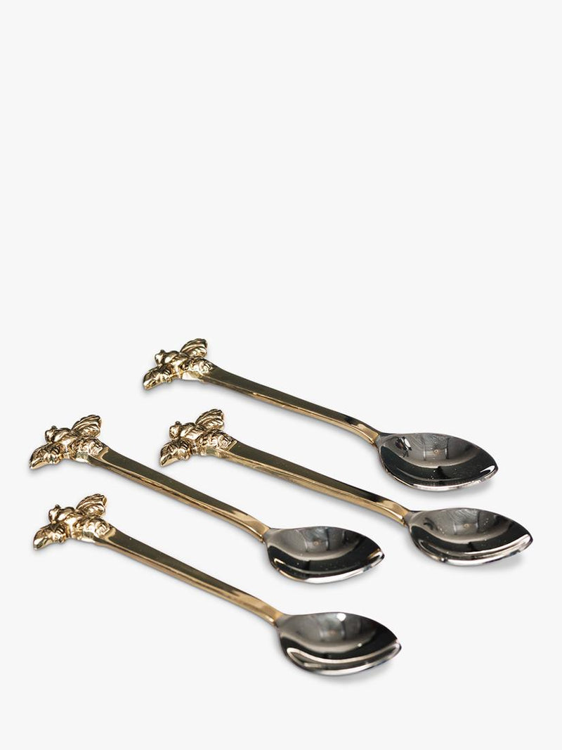 Selbrae House gold bee stainless steel spoons set of 4 (British brand)