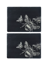 John Lewis Selbrae House Bee Slate Placemat, Set of 2, Slate Grey- Buy online at McGrocer