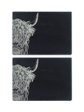 Selbrae House highland cow slate placemats set of 2, UK version