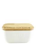 Selbrae House butter dish with oak wood lid, imported from the UK