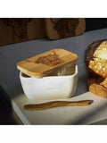 Selbrae House butter dish with Highland cow oak lid - British product