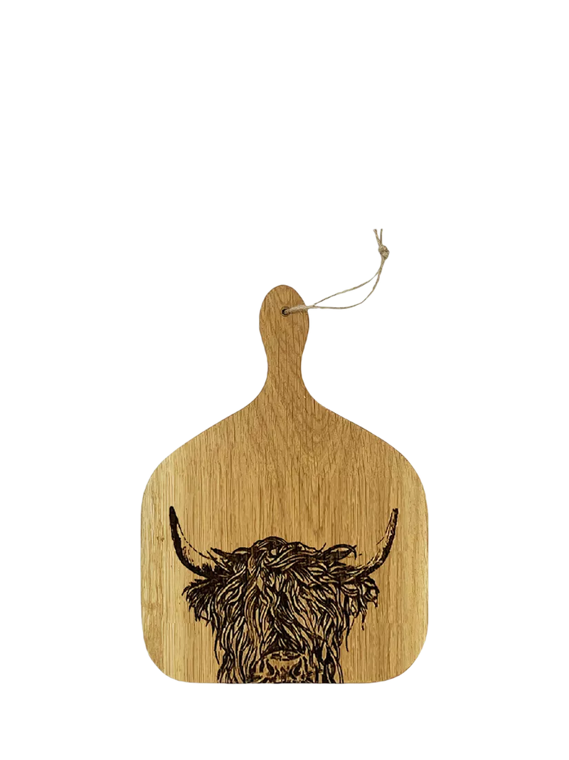 Selbrae House Highland Cow oak paddle board 35cm (British brand)