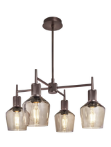 John Lewis Industville Henley 4 Arm Schoolhouse Shade Pendant Ceiling Light- Buy online at McGrocer