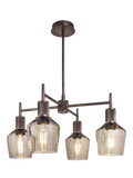Industville pendant light 4-arm schoolhouse shade (British brand)