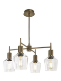 Industville Henley 4 Arm Schoolhouse Shade Pendant Ceiling Light