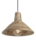Industville Maribo mango wood pendant ceiling light 30cm (British brand)
