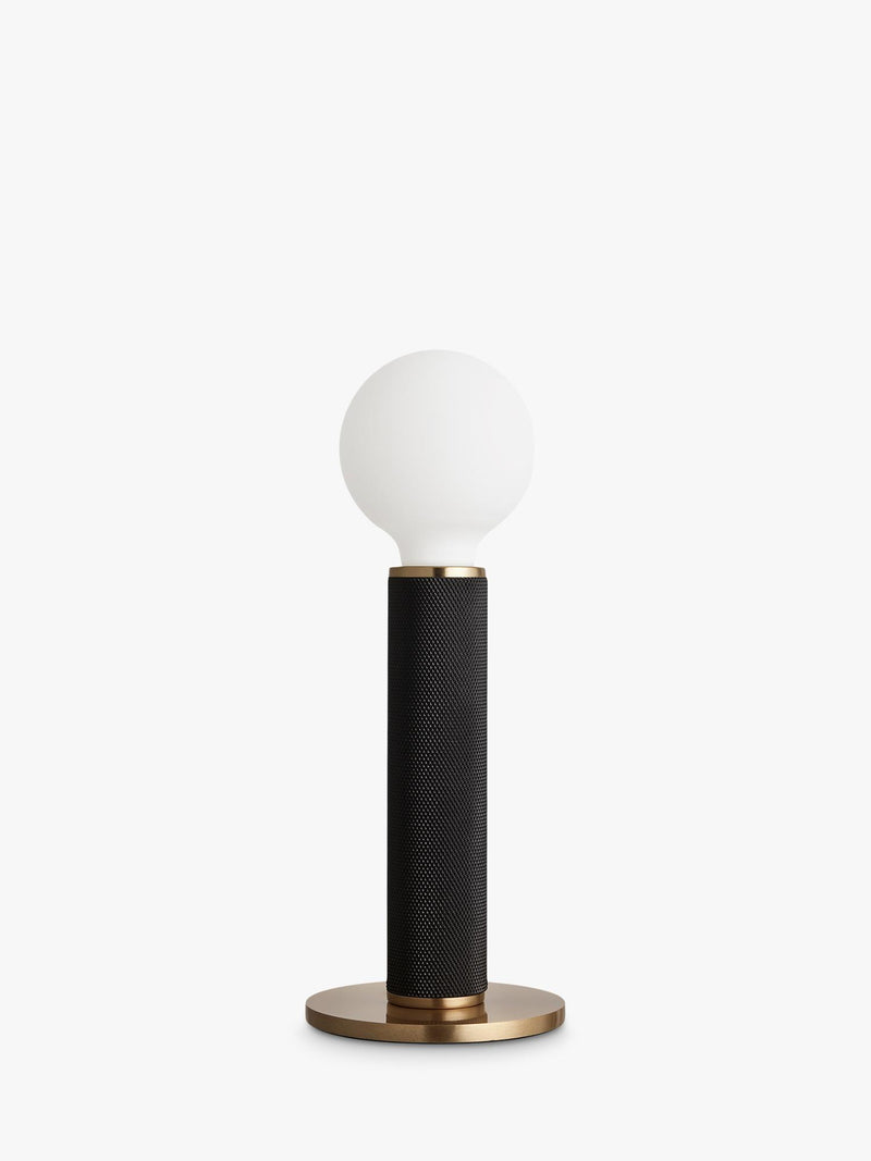 Industville Knurled Edison Table Lamp medium aluminium - British product