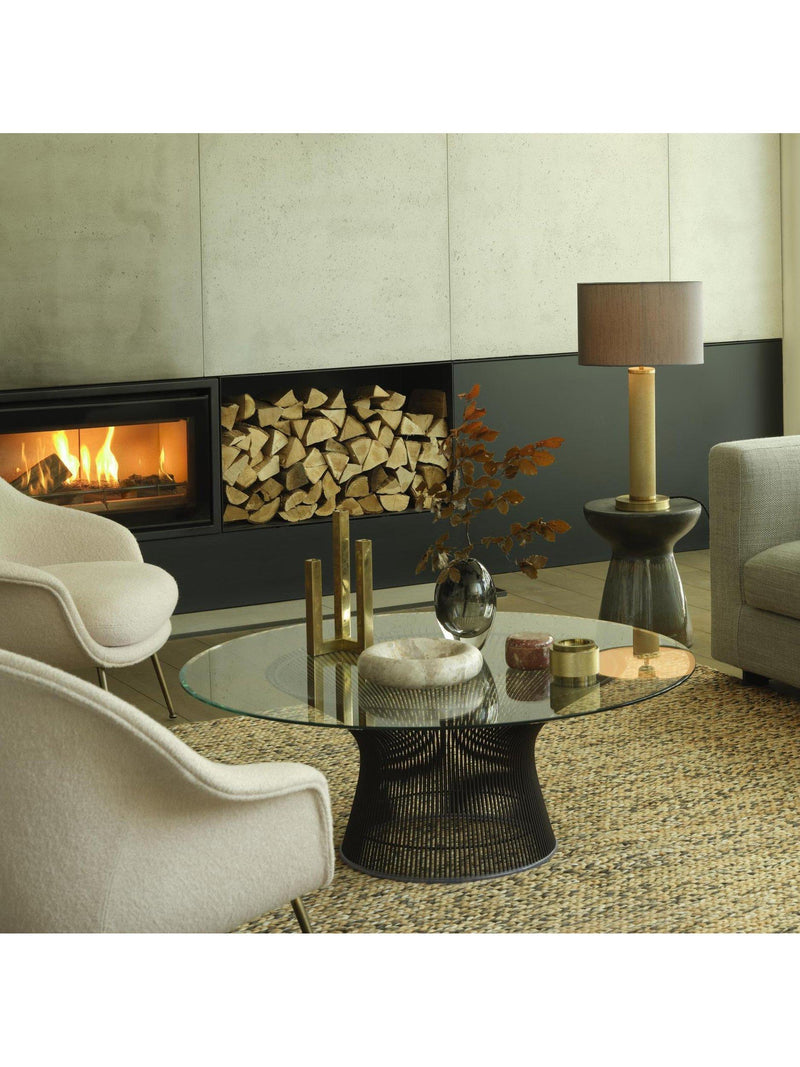 Industville pillar table lamp brass H62.5cm, imported from the UK