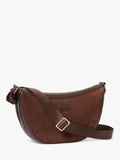 Osprey London Mocha suede sling bag Bitter Chocolate - British product