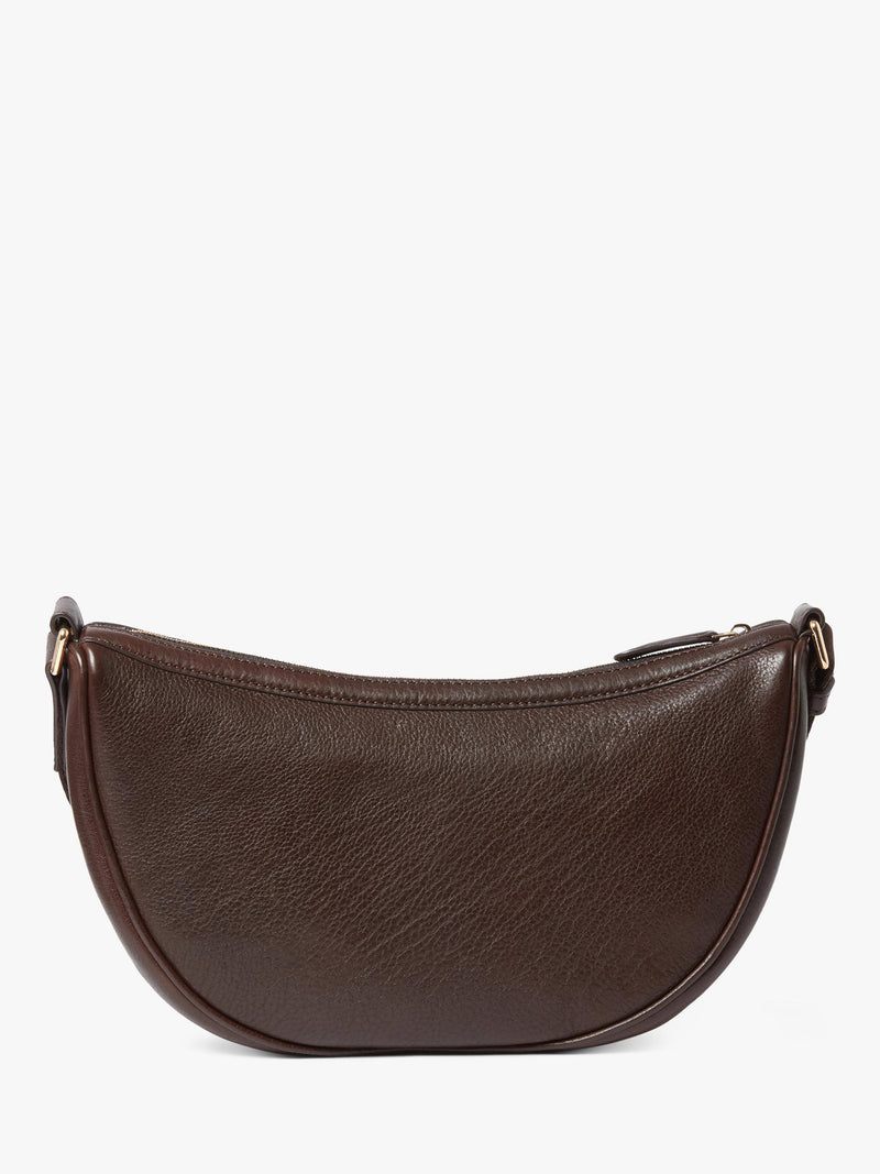 Osprey London Mocha suede sling bag Bitter Chocolate - British product