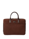 Osprey London suede laptop bag bitter chocolate - British product