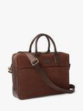 Osprey London suede laptop bag bitter chocolate - British product