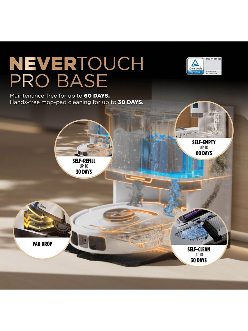 Shark PowerDetect NeverTouch Pro 2-in-1 robot vacuum and mop - British product