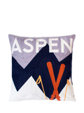 The Pillow Drop Aspen cushion navy/multi 45x45cm (British brand)