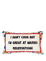 John Lewis The Pillow Drop I Don't Cook Cushion, Multi, 30 x 50cm- Buy online at McGrocer