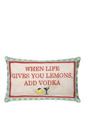 The Pillow Drop cushion with lemon slogan 30x50cm, UK version