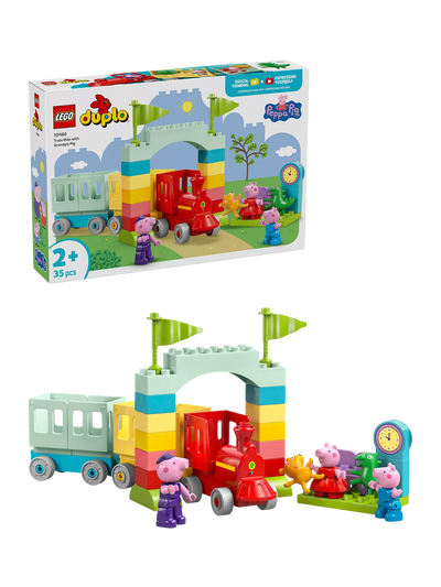 John Lewis LEGO DUPLO Peppa Pig Train Ride with Grandpa Pig Building Toy- Buy online at McGrocer