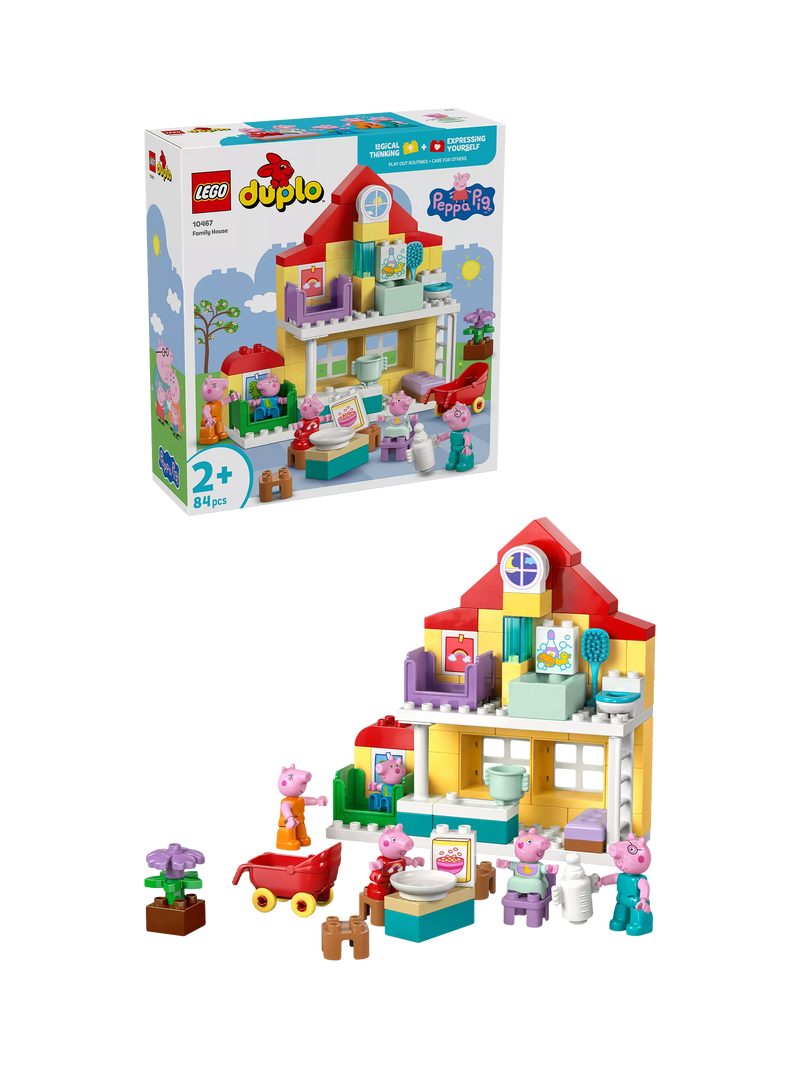 LEGO DUPLO Peppa Pig Family House 84-piece toy, imported from the UK