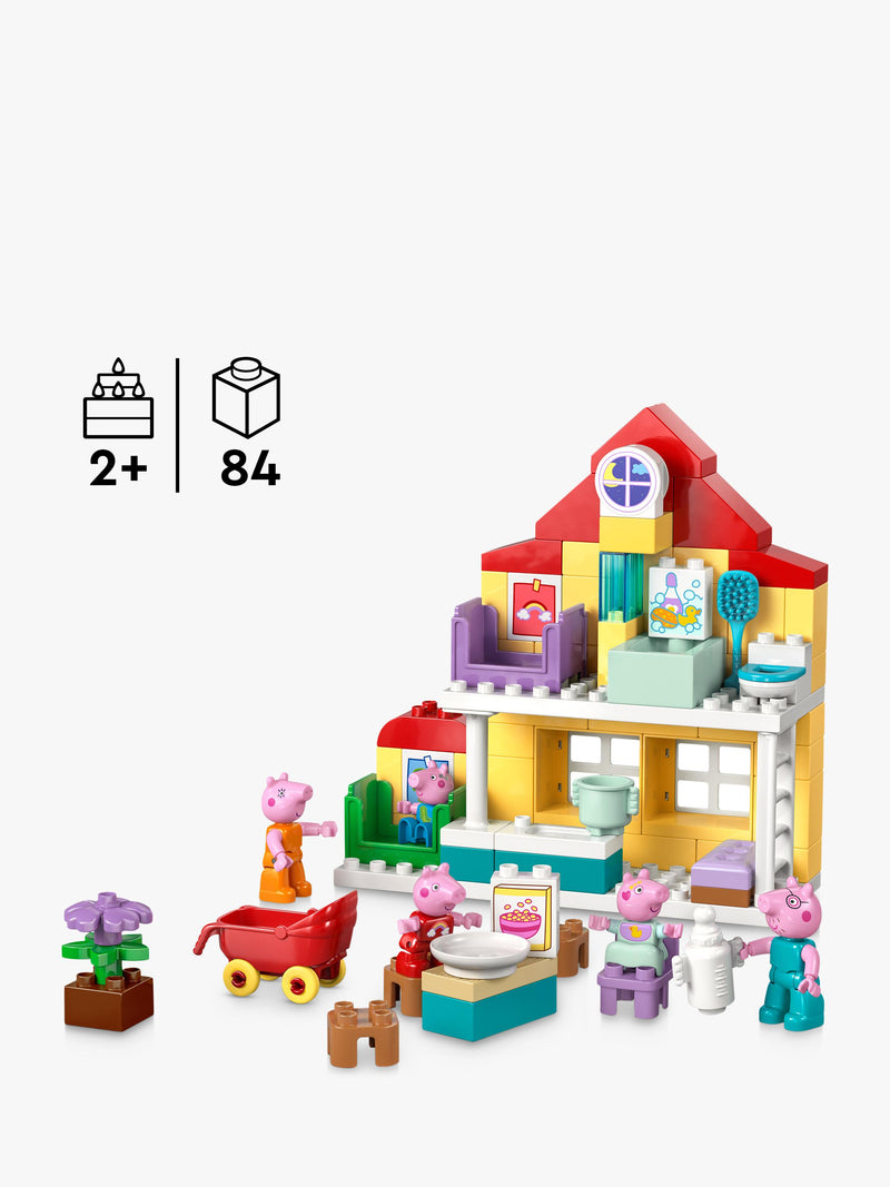 LEGO DUPLO Peppa Pig Family House 84-piece toy, imported from the UK
