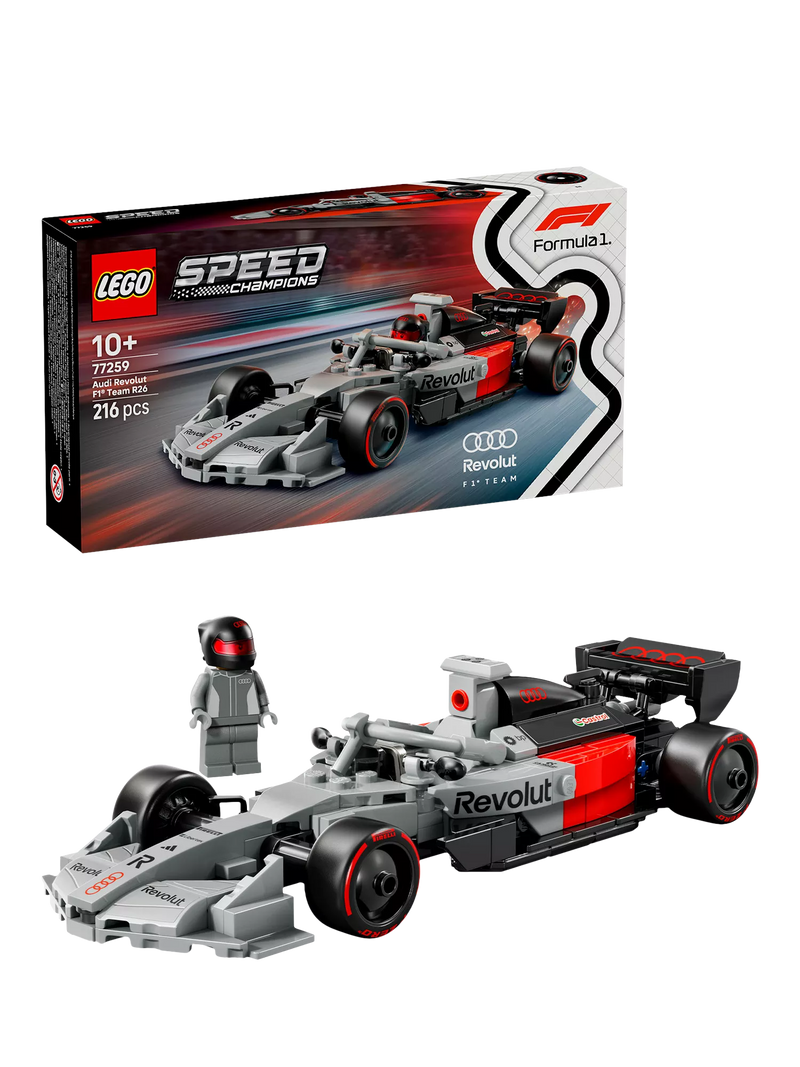LEGO Speed Champions Audi Revolut F1 race car 216-piece kit, imported from the UK