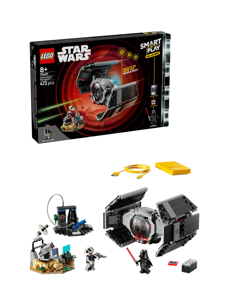 LEGO Star Wars construction set Darth Vader's TIE Fighter 473 pieces, imported from the UK