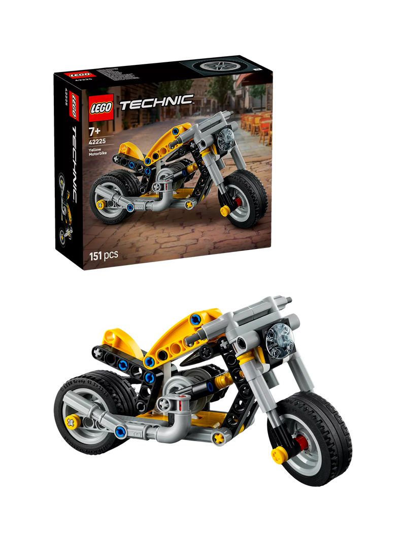 LEGO Technic Yellow Motorbike 151 piece set - British product