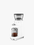 Smeg coffee grinder in white, imported from the UK