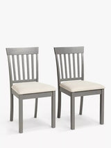 John Lewis John Lewis Wilton Slatted Dining Chair Grey Set of 2- Buy online at McGrocer