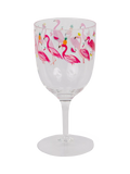 Sara Miller Flamingo plastic wine glass 400ml (British brand)