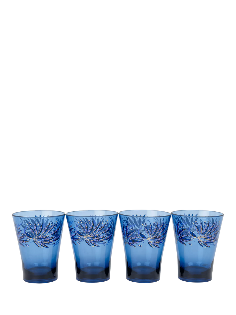 Sara Miller plastic picnic tumblers set of 4 blue - British product