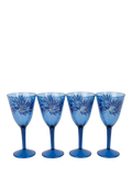 Sara Miller blue anniversary wine glasses set of 4 450ml (British brand)
