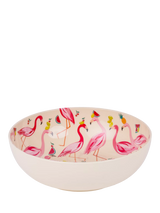 John Lewis Sara Miller Flamingo Plastic Picnic Pasta Bowl Pink 18.5cm- Buy online at McGrocer