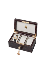 John Lewis Aspinal of London Three Piece Leather Watch Box, Amazon Brown- Buy online at McGrocer