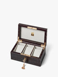 Aspinal of London three-piece leather watch box in Amazon Brown (British brand)