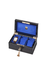 John Lewis Aspinal of London Three Piece Leather Watch Box, Black- Buy online at McGrocer