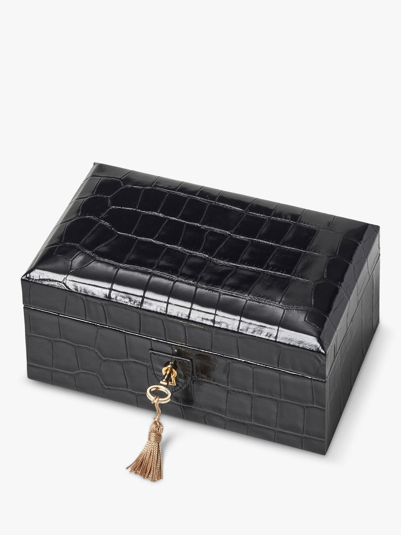 Aspinal of London three piece watch box black, imported from the UK